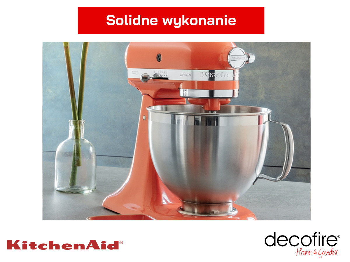 Solidne wykonanie mieksera Artisan 5 Coral 4,8 l KitchenAid