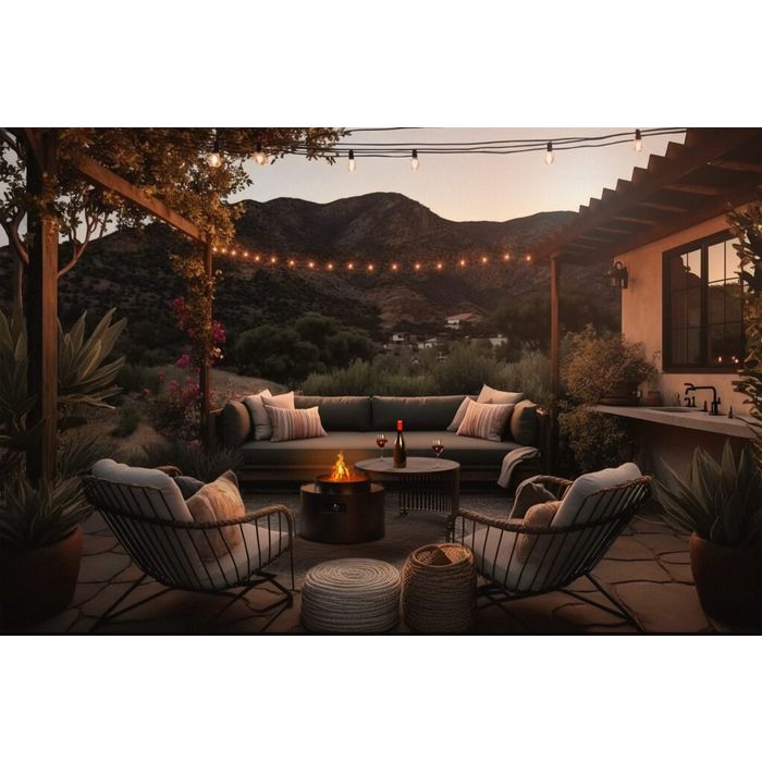 Kominek stolik Fire Pit Table Moon Planika + pokrowiec