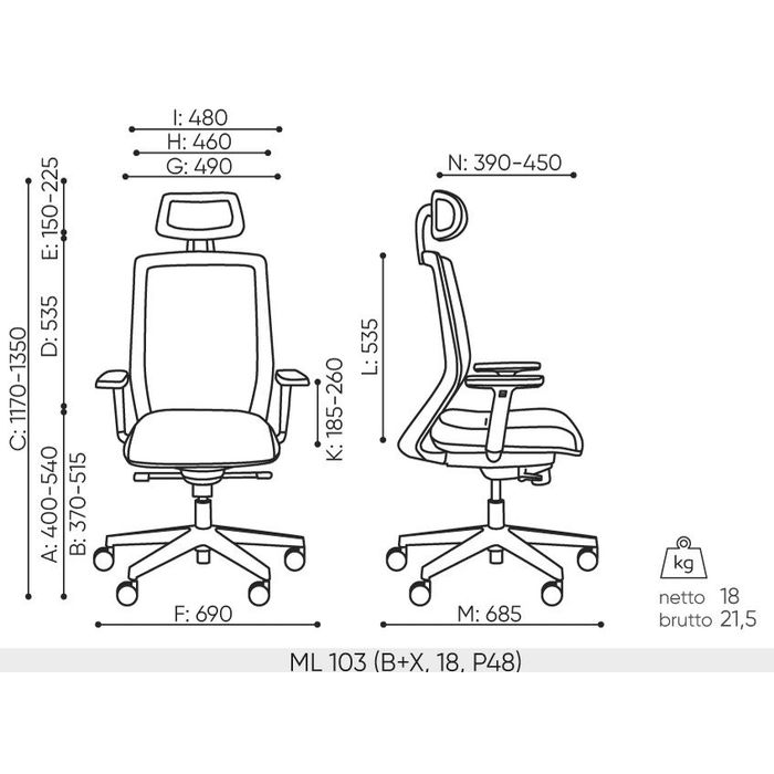 Fotel obrotowy MILLA ML 103 Bejot 