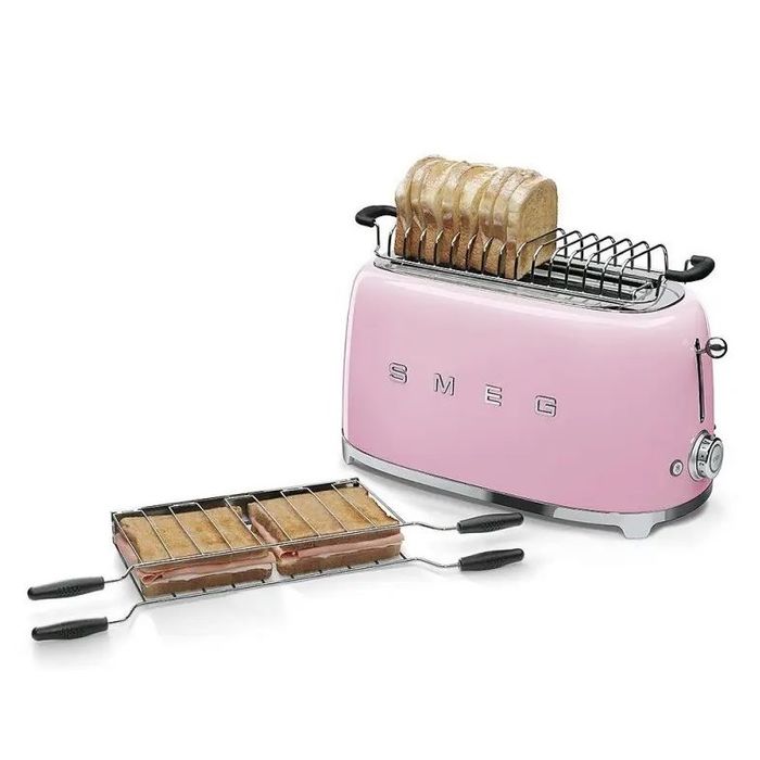 Toster na 4 kromki Smeg Pastelowy róż (TSF02PKEU)