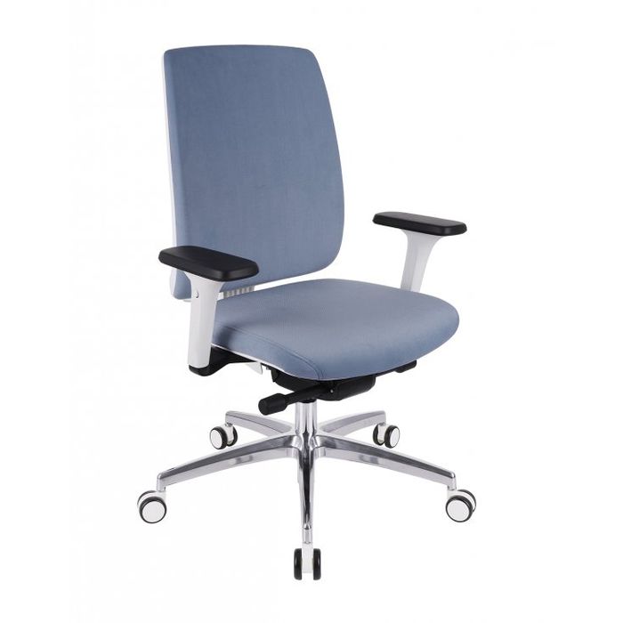 Fotel biurowy Grospol Valio WT chrome white tkanina Strong - 8 kolorów