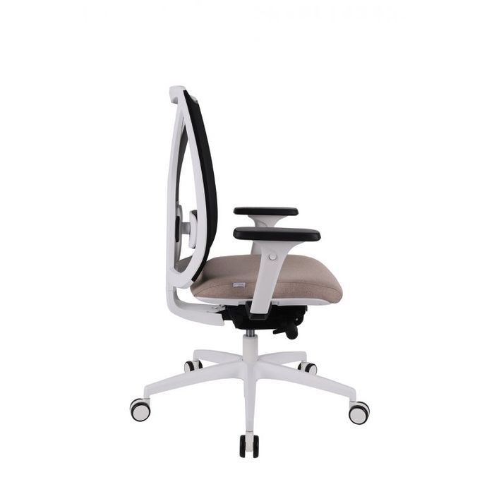 Fotel biurowy Grospol Valio WS chrome white tkanina Cura - 8 kolorów
