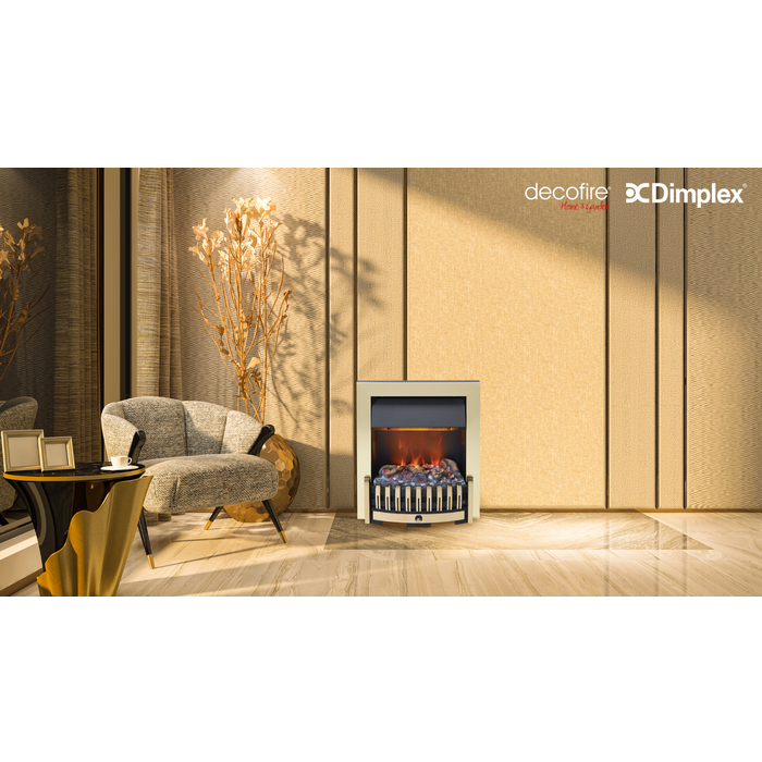 Dimplex kominek elektryczny 3D Danville antyczny mosiądz Optimyst