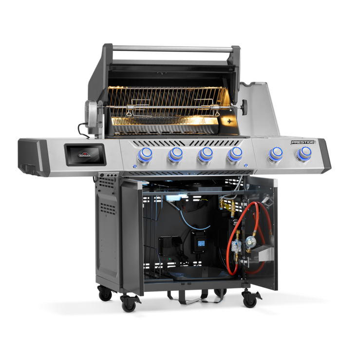 Grill gazowy Napoleon Prestige PRO 500 z palnikiem rożna i palnikiem bocznym Sizzle Zone, Czarny, WiFi (PRO500VXRSIBPK-PL)