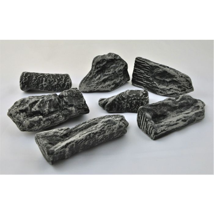 Polana ceramiczne  małe czarne opalane set 3 Akowood AKO 120  (ID-120)