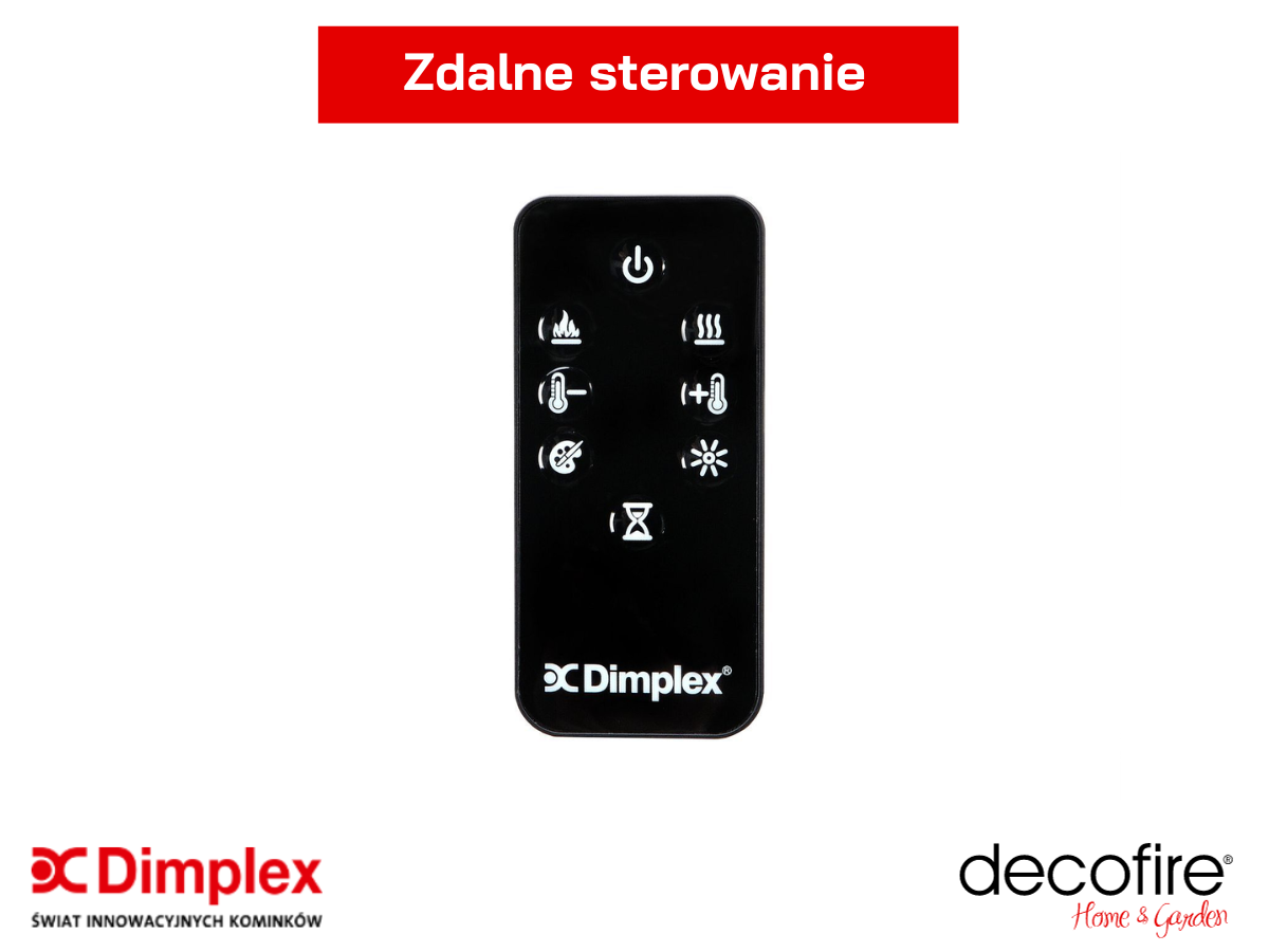 Kominek elektryczny Dimplex Prism 74″ ECO LED – zdalne sterowanie