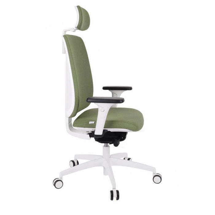 Fotel biurowy Grospol Valio WT HD chrome white tkanina Hygge - 8 kolorów