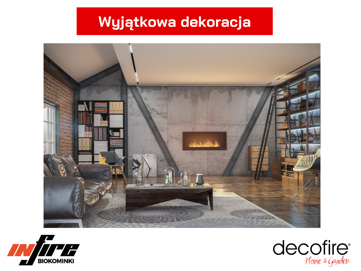 Biokominek Infire INSIDE 1200 dekoracja wnętrza