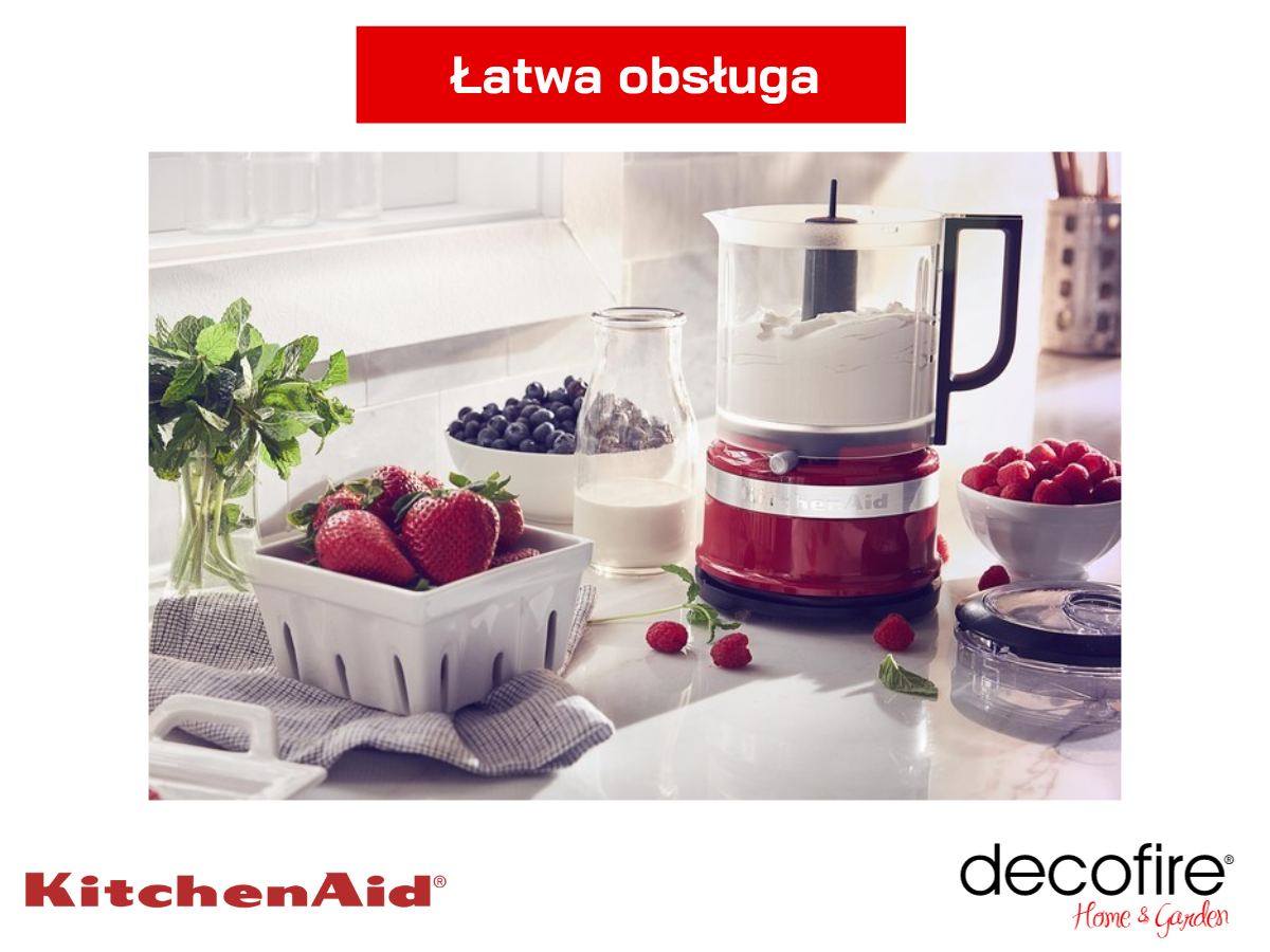 Łatwa obsługa malaksera MINI 1,1 l Empire Red KitchenAid