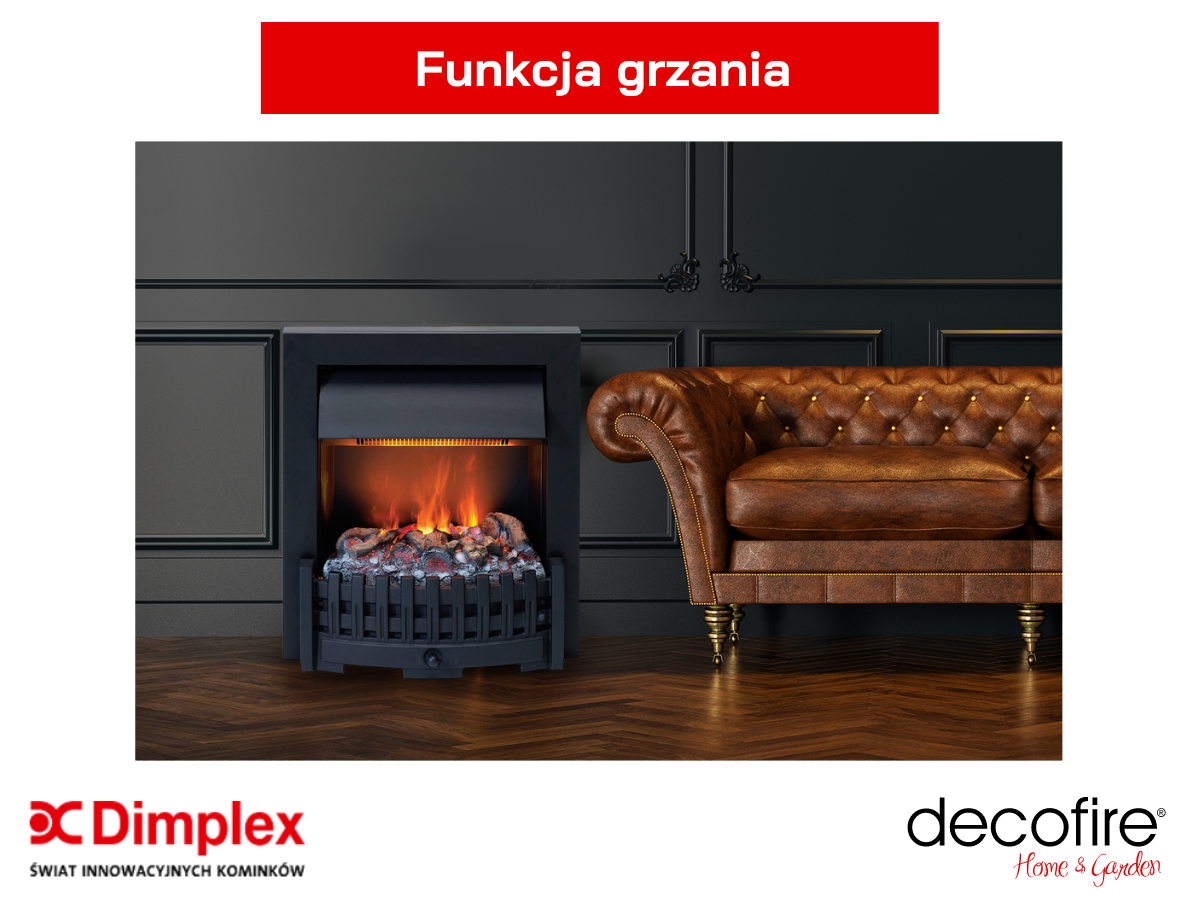 Dimplex kominek elektryczny 3D Danville czarny Opti-myst – funkcja grzania