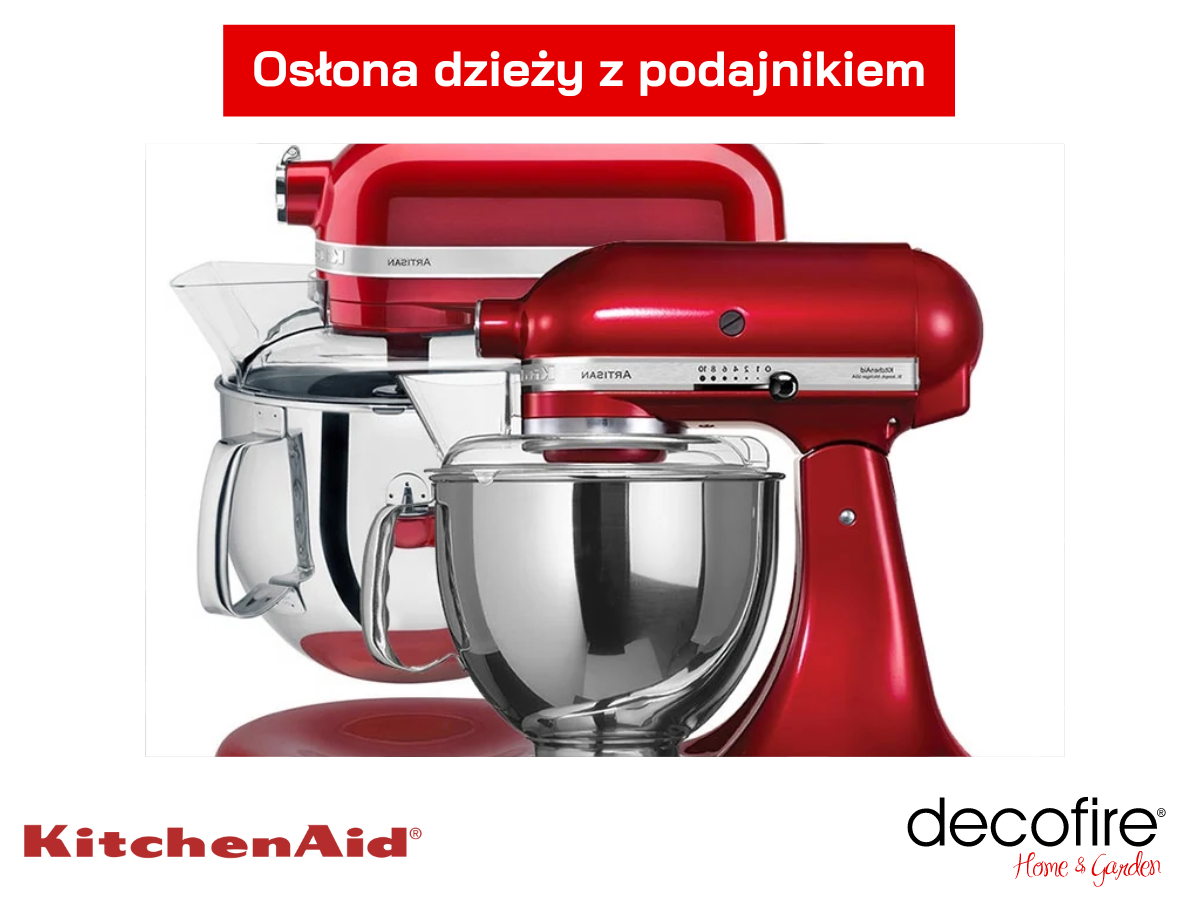 Mikser Artisan 7 Candy Apple został wyposażony, także w specjalnie zaprojektowaną, jednoczęściową osłonę dzieży