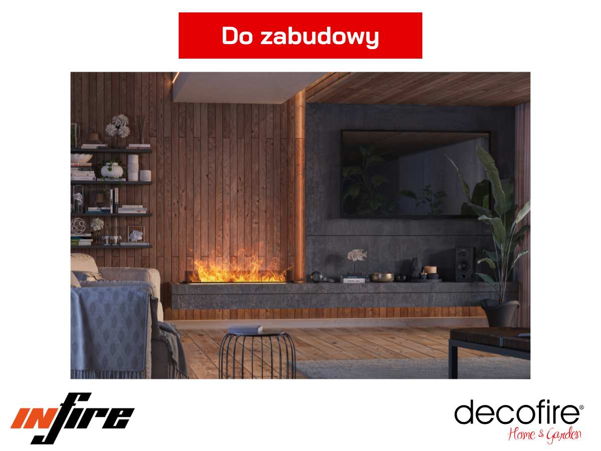 Kominek na parę wodną Infire Insert Invapo 1200 Multicolor – model do zabudowy