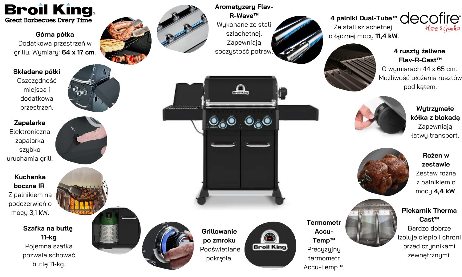 Grill gazowy Broil King Baron 490 Shadow IR (875983SDWPL)