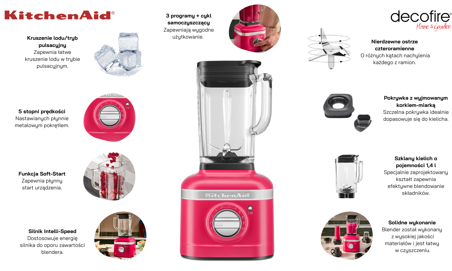 Blender K400 Artisan 1,4 l Hibiscus KitchenAid