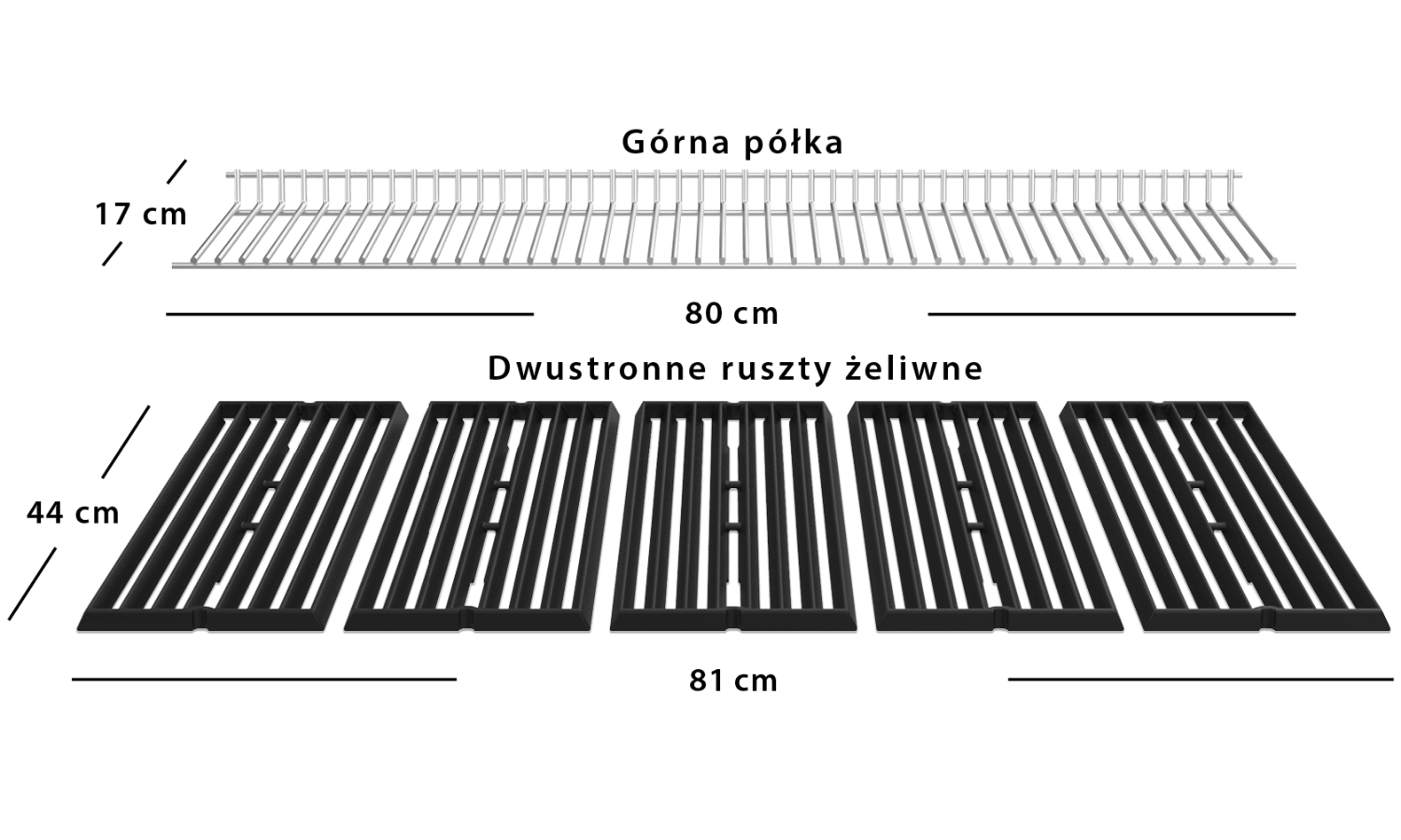Grill gazowy Baron 520 BI Shadow do zabudowy Broil King ruszt wymiary