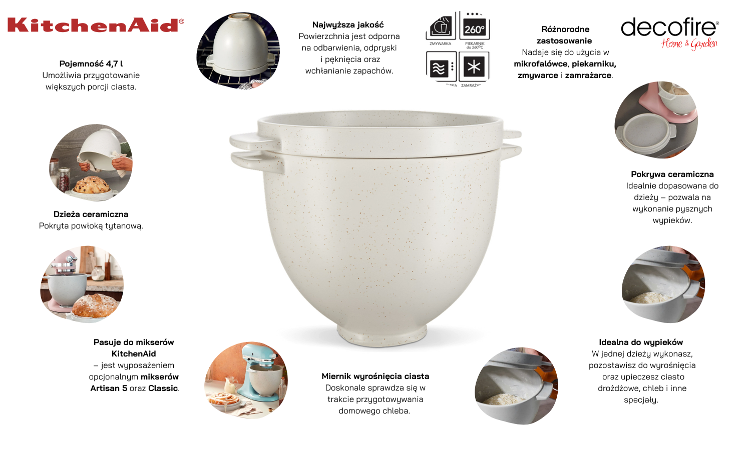 Dzieża do pieczenia z pokrywą 4,7 l Artisan 5 KitchenAid (5KSM2CB5BGS)