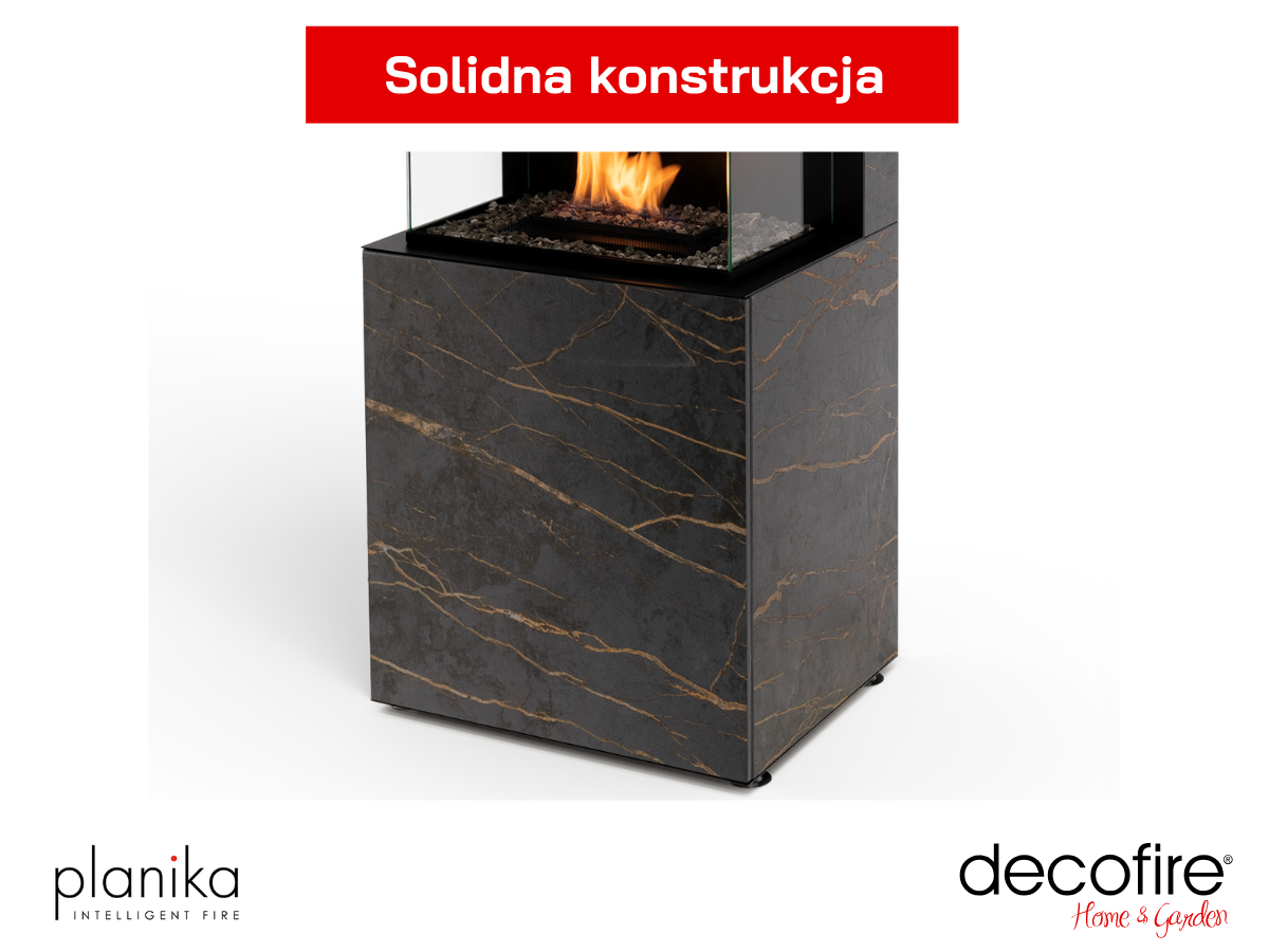 Biokominek automatyczny Planika Rock Laurent solidna konstrukcja