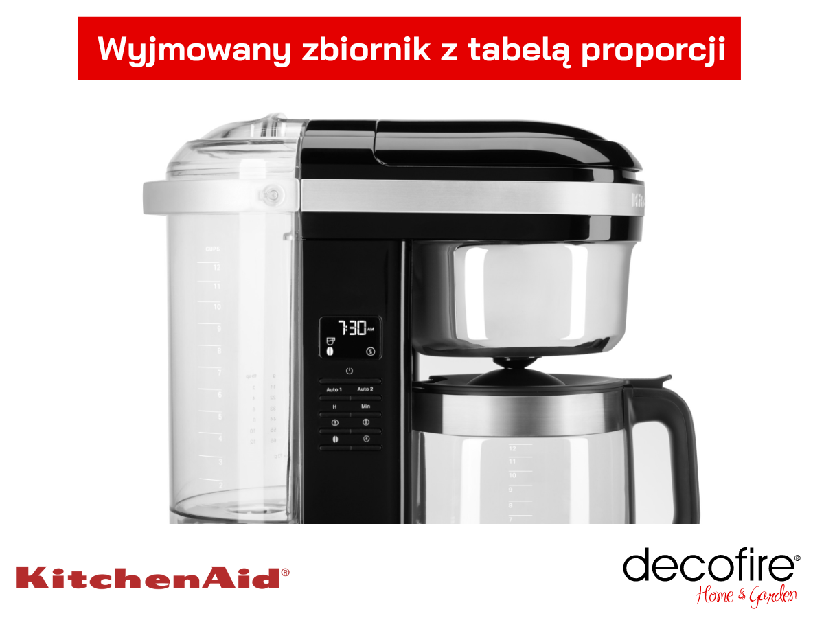 Wyjmowany zbiornik z tabelą proporcji wody