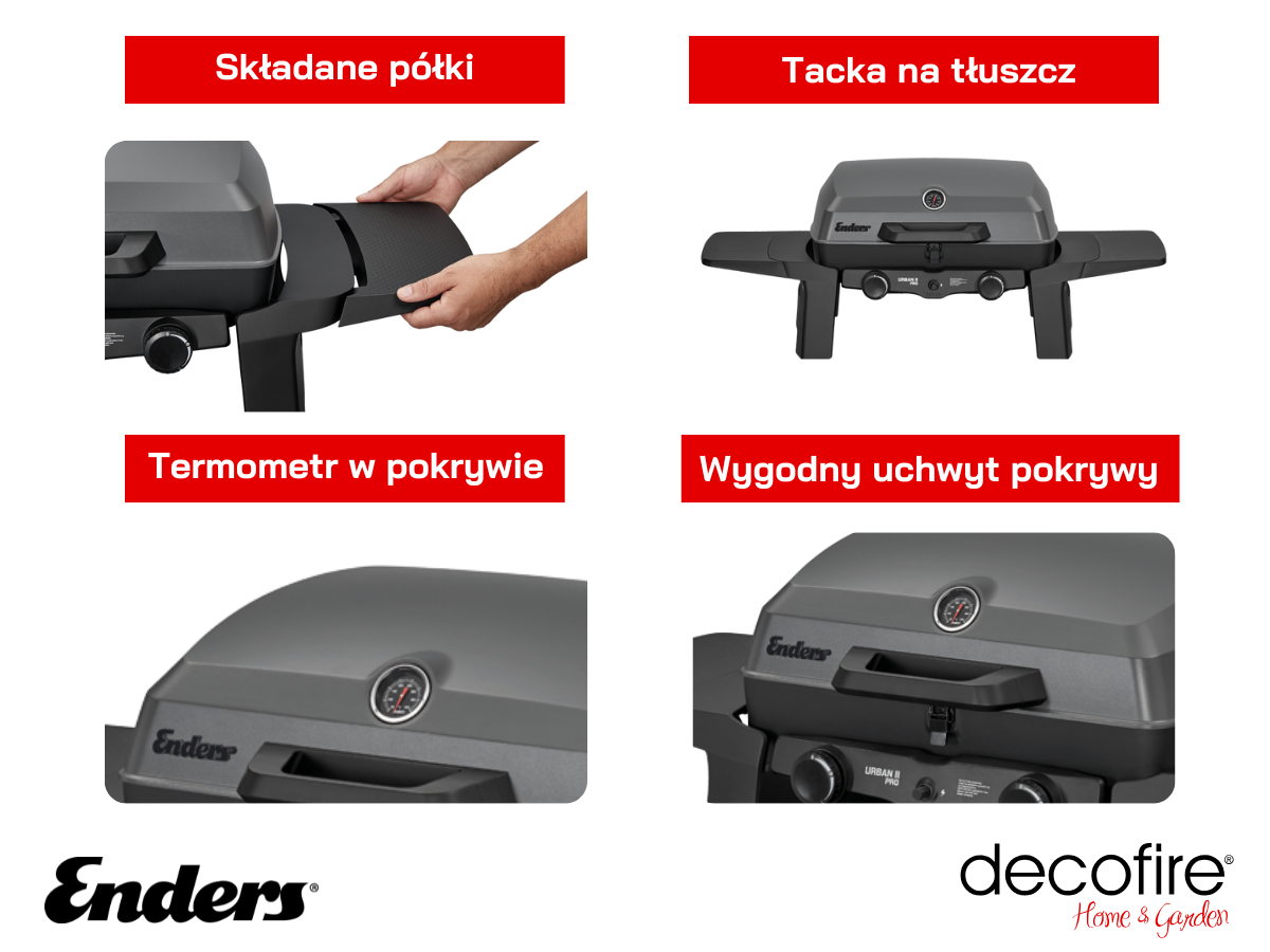 Dodatkowe udogodnienia w grillu Enders Urban II PRO