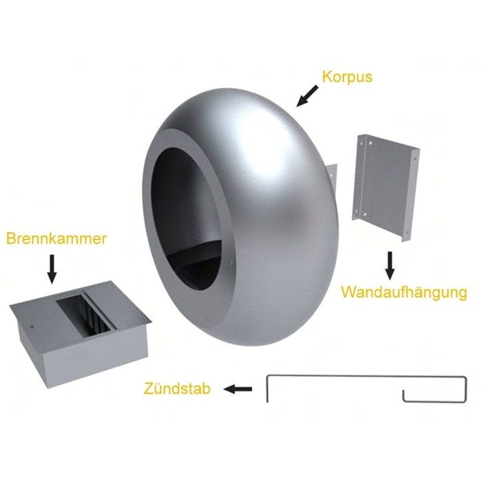 Biokominek Cocoon Vellum Black