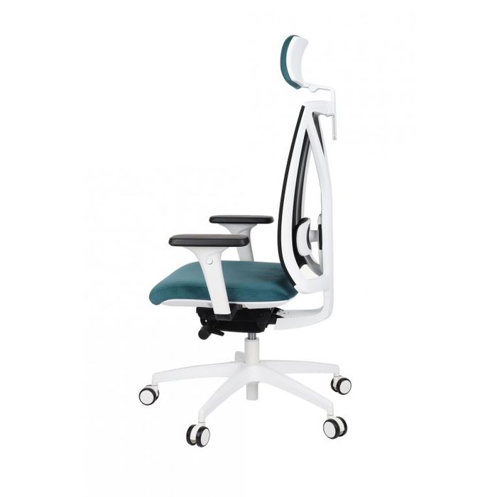 Fotel biurowy Grospol Valio WS HD chrome white tkanina Note - 12 kolorów