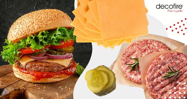 Burger wołowy z serem cheddar i sałatką z ogórków. Przepis na grilla!