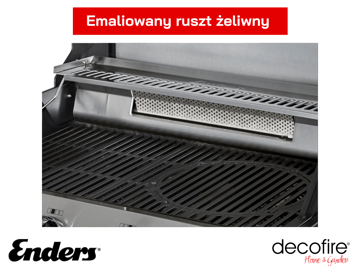 Emaliowy ruszt żeliwny w grillu gazowym Enders Colorado 4 I Turbo