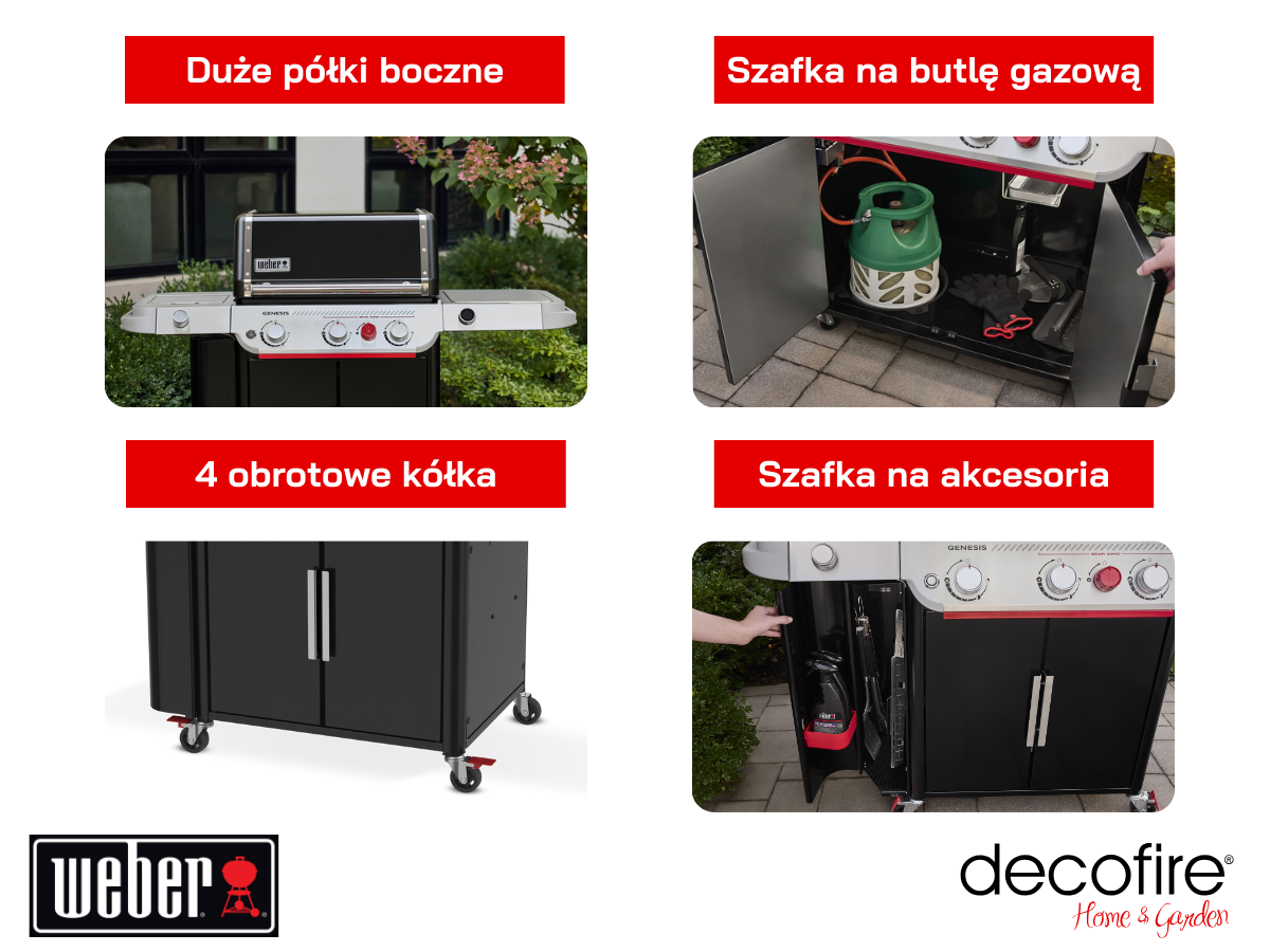 Dodatkowe udogodnienia w grillu gazowym Weber Genesis EP-335W