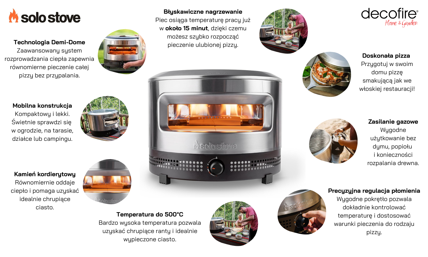 Piec do pizzy gazowy Pizza Oven Prime Solo Stove cechy