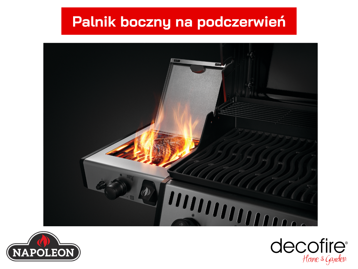 Palnik boczny na podczerwień w grillu gazowym Napoleon Legend 365 SIB