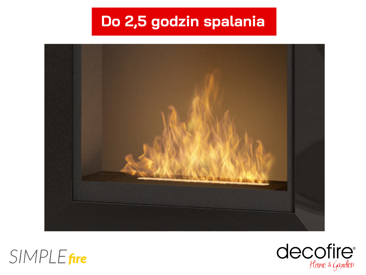 Kominek manualny Simple Fire FRAME 550 do 2,5 godzin spalania