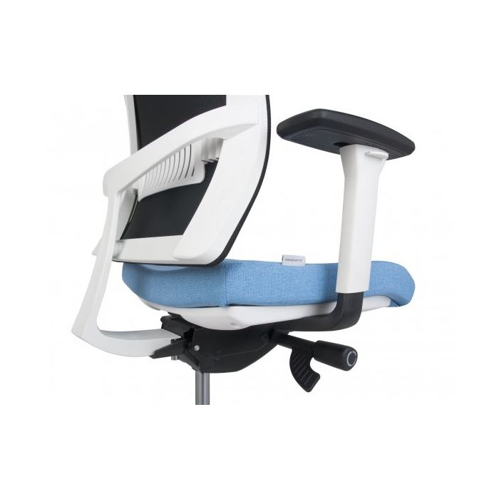 Fotel biurowy Grospol Level WS HD WHITE tkanina Strong - 8 kolorów