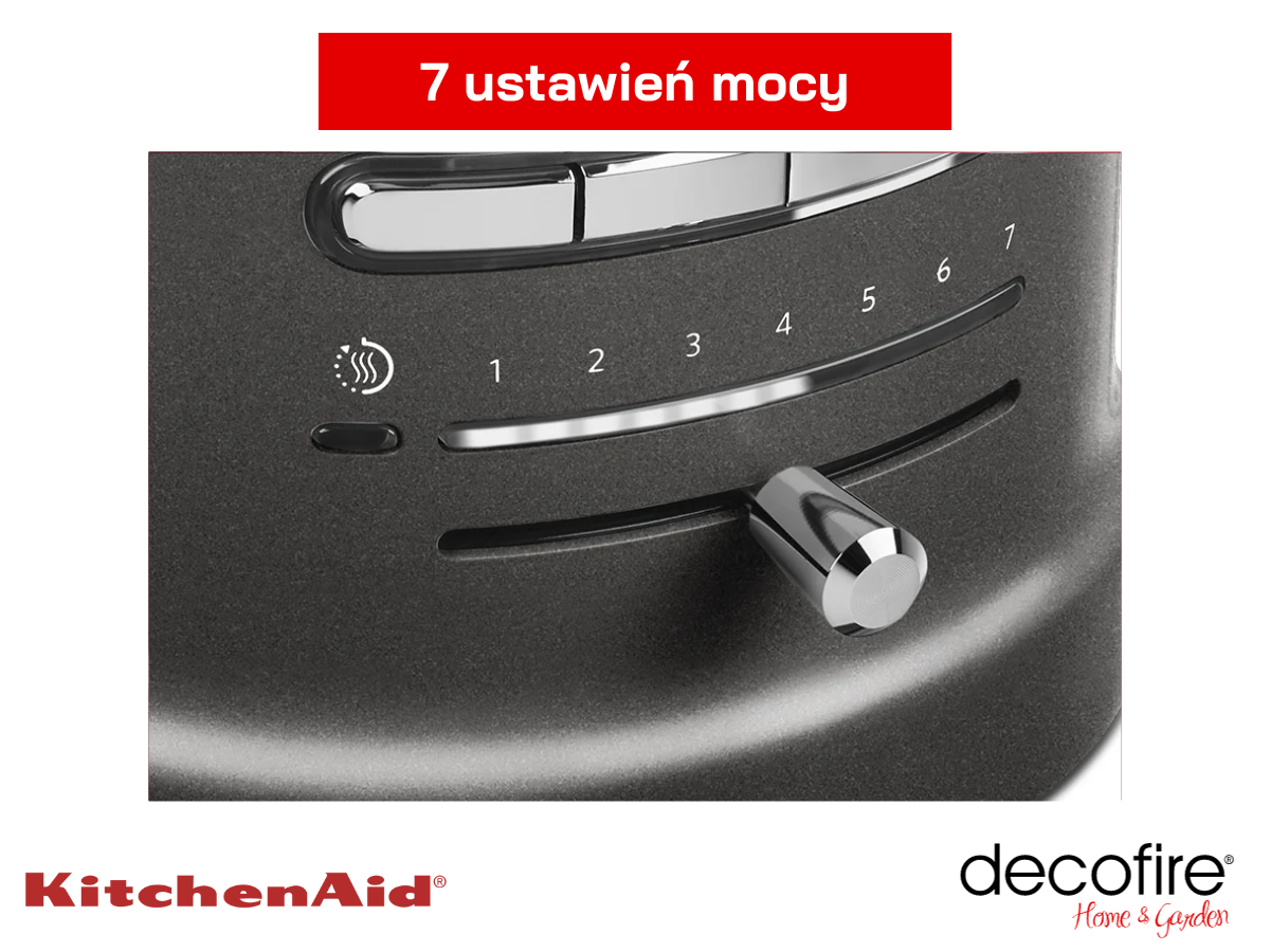 7 ustawień mocy z zegarem odliczającym LED