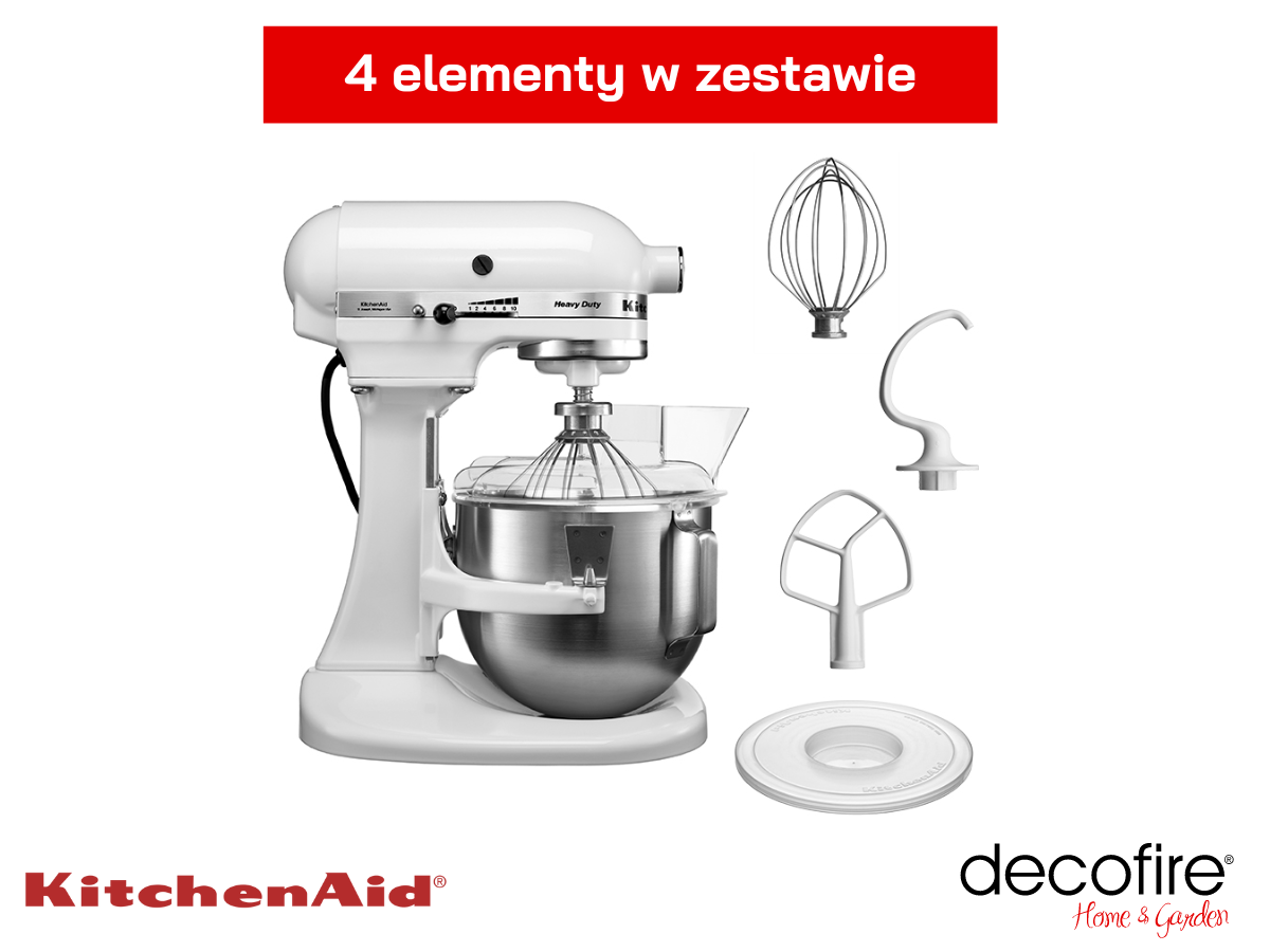 Mikser Heavy Duty 5 White z 4 elementami w zestawie