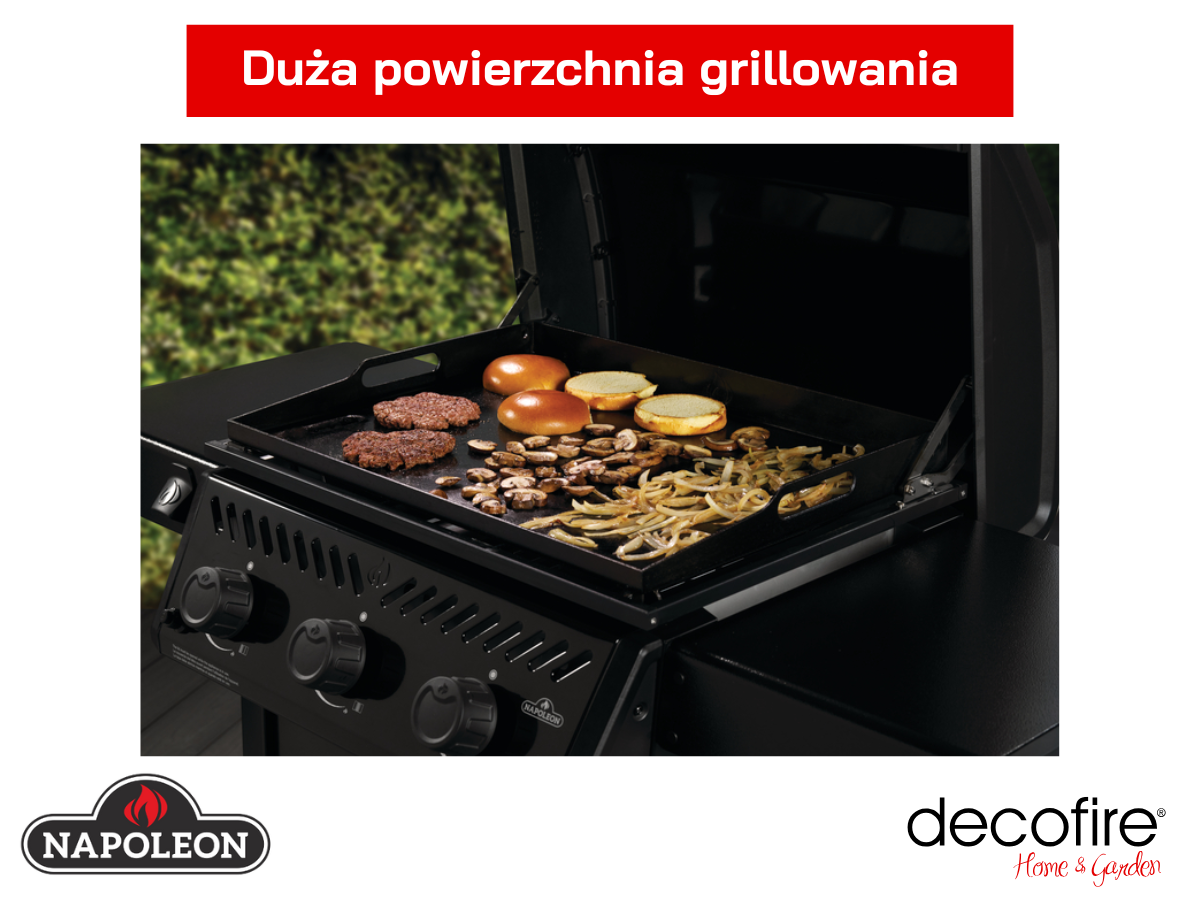 Różnorodne dania – duża powierzchnia grillowania