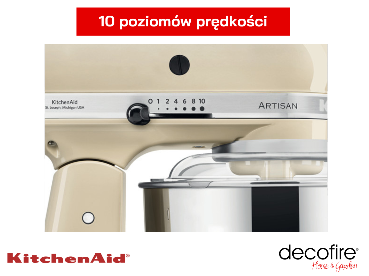 Mikser Artisan 5 Almond Cream KitchenAid z 10 trybami pracy