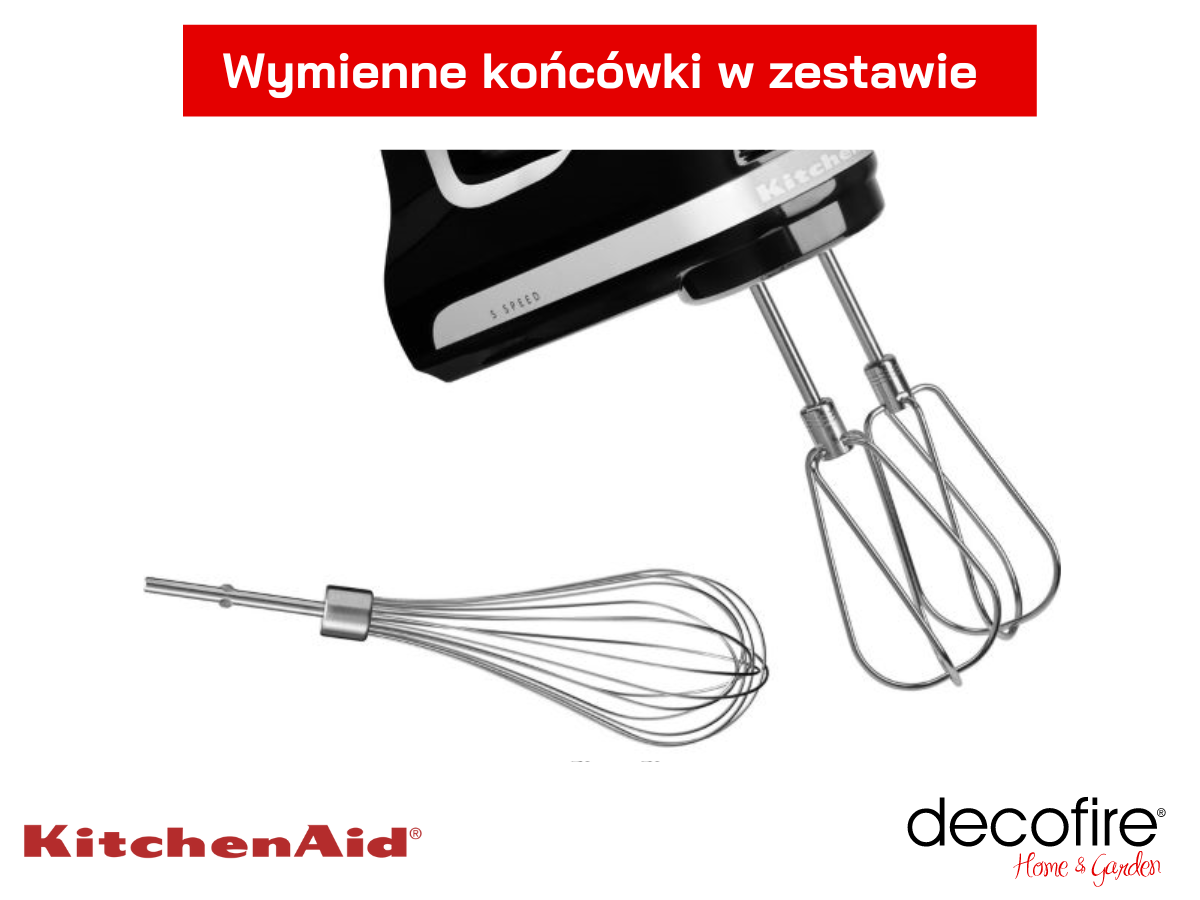 Wymienne końcówki w zestawie z mikserem 5-biegowym ręcznym Classic Onyx Black KitchenAid