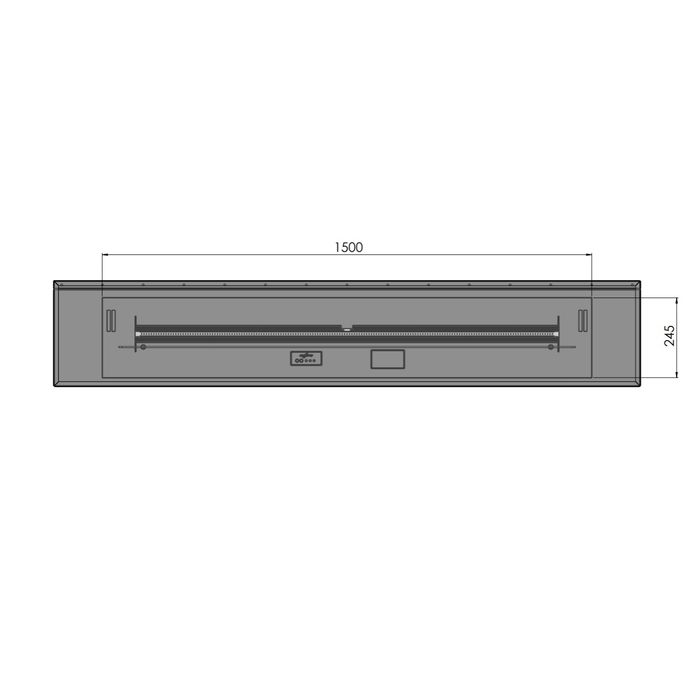 Biokominek do zabudowy Infire Etronic Basic C1800 rzut wymiary