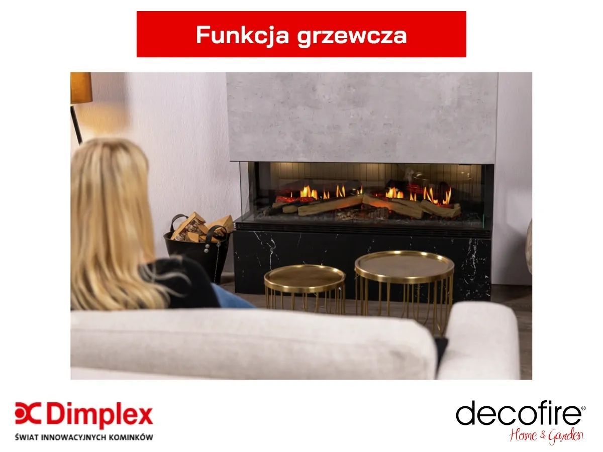 Dimplex kominek elektryczny do montażu ściennego Vista 130 I – funkcja grzewcza
