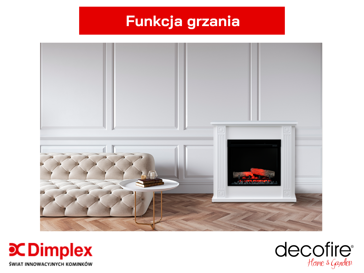 Dimplex kominek elektryczny Balance – funkcja grzania