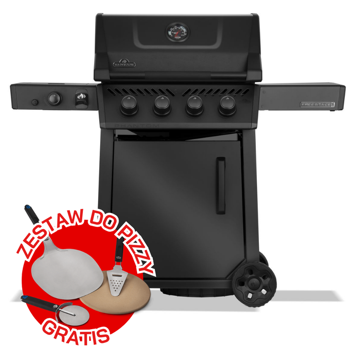Grill gazowy Napoleon Phantom Freestyle PRO 425 z palnikiem bocznym na podczerwień (FP425DSIBPK-1-PL-PHM) ⭐ GRATIS! Zestaw do pizzy
