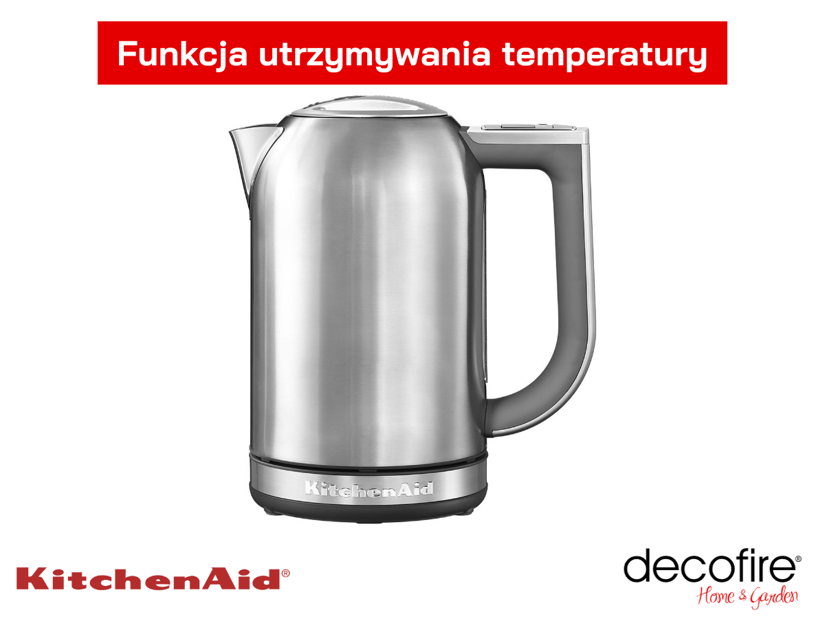 Funkcja utrzymywania temperatury do 30 minut w czajniku KitchenAid