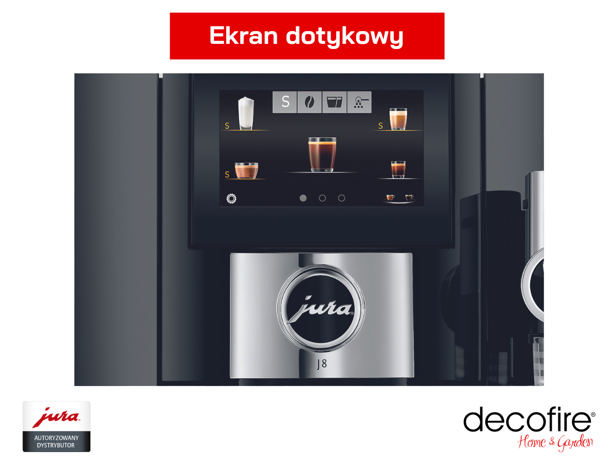 Ekran dotykowy w ekspresie Jura J8 Piano Black
