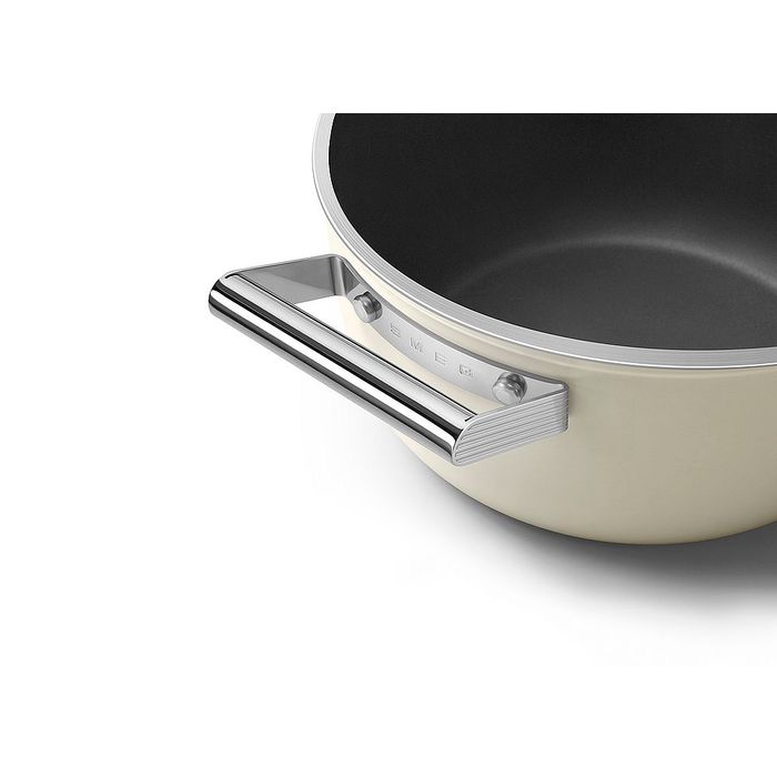 Garnek 24 cm Kremowy Smeg (CSF2412CRM)