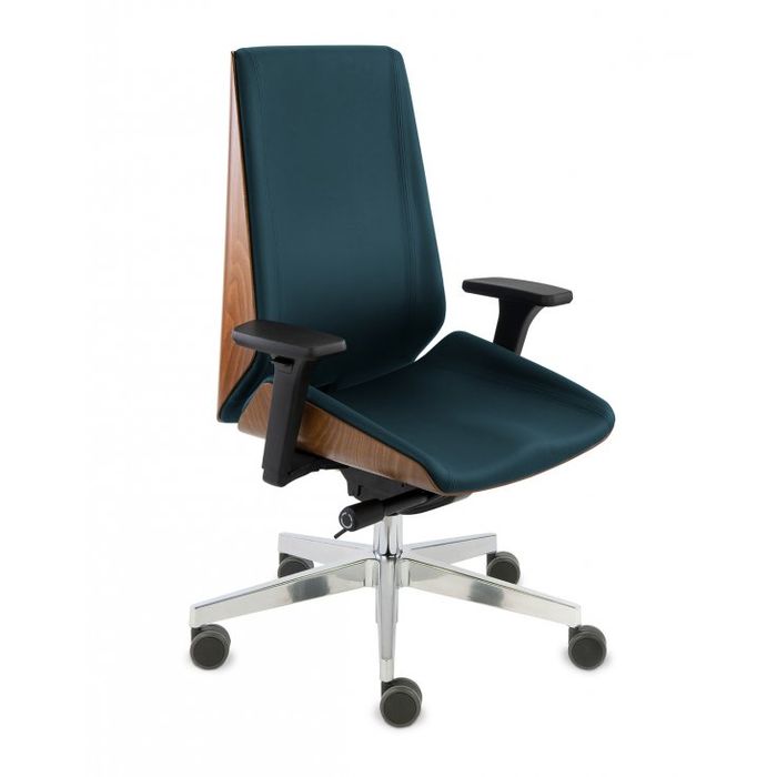 Grospol Fotel biurowy Moon Wood chrome tkanina Hygge - 8 kolorów
