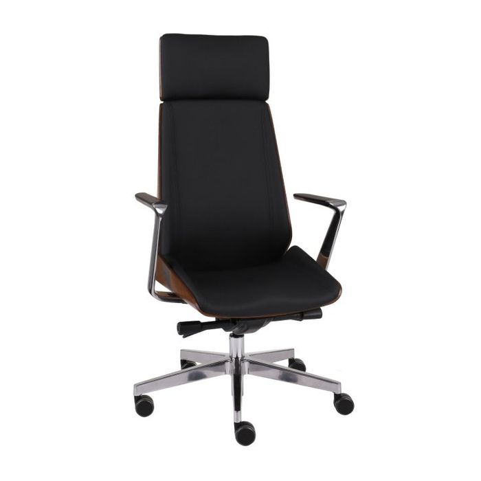 Grospol Fotel biurowy Moon Wood HD AL1 chrome tkanina Fame - 6 kolorów