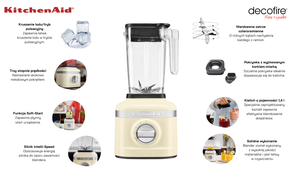 Blender K150 1,4 l Almond Cream KitchenAid