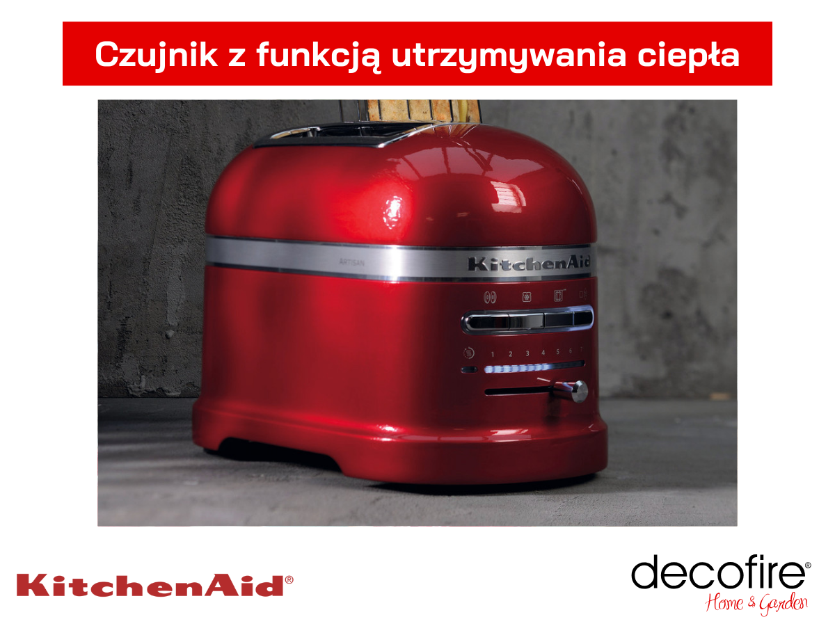Automatyczny czujnik z funkcja ciepła w tosterze 2 Artisan Empire Red KitchenAid