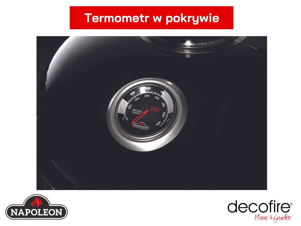 Grill węglowy Napoleon NK18K z termometrem w pokrywie