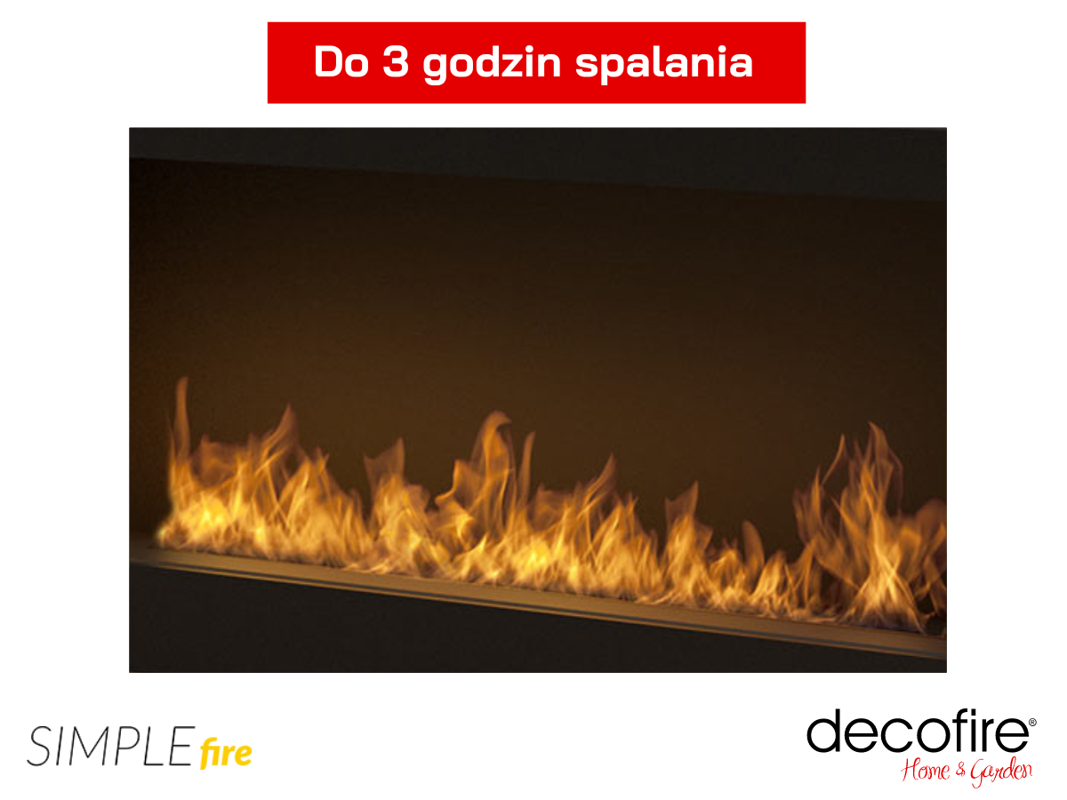 Biokominek Simple Fire CORNER 1200R do 3 godzin spalania